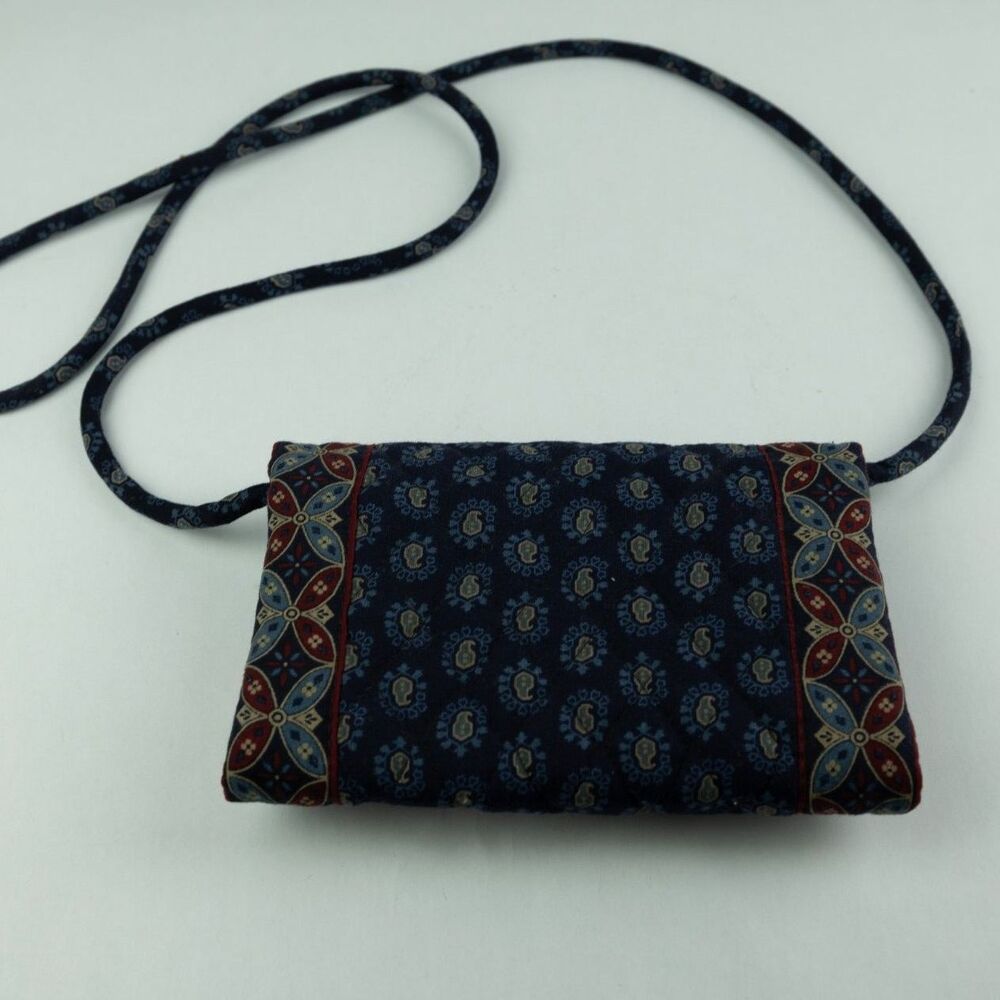 Vintage Vera Bradley "Classic Navy" Wallet Crossbody Purse - Retired 1998